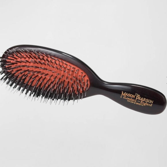 Mason Pearson Pocket Mixture Bristle Hair Brush with black velvet drawstring bag - Picture 9 of 9